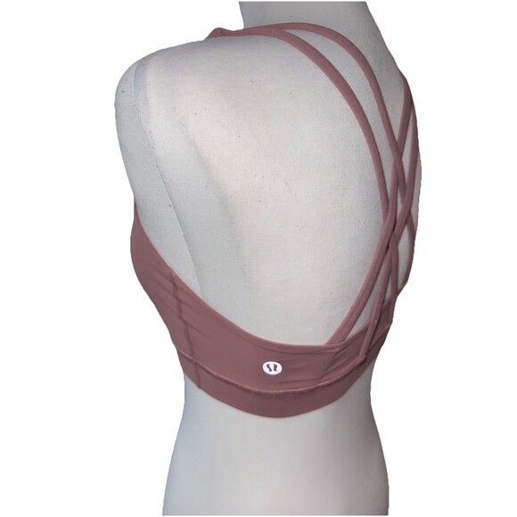 Lululemon Energy Bra Spiced Chai Mauve Crisscross Back Medium Support Size 6 - Picture 3 of 8
